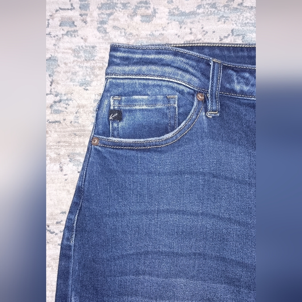 KanCan High Waisted Wide Leg Cropped Style Jeans Size 29 - Picture 7 of 8